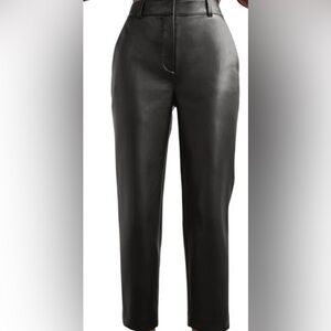 Babaton Black Faux Leather Pants